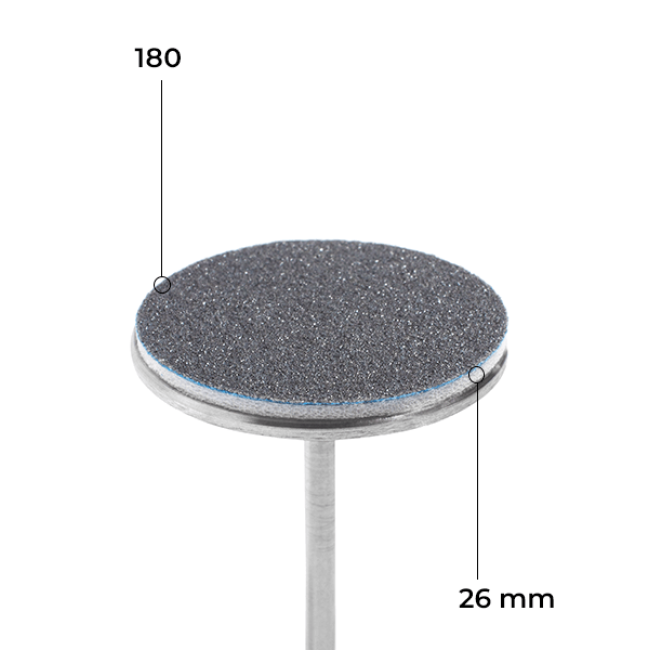 Disc 26 mm (black, 180 grit, with soft layer, 50 pcs.)