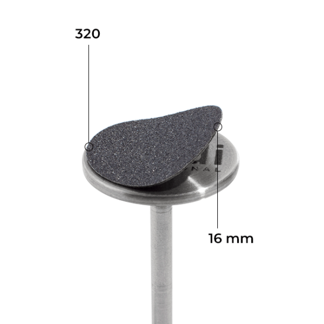 Disc 16 mm (black, 320 grit, without soft layer, 50 pcs.)