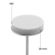 Buff disk 26 mm (gray, 180 grit, 50 pcs.)