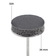 Buff disk 26 mm (black, 320 grit, 50 pcs.)