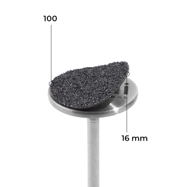 Disc 16 mm (black, 100 grit, without soft layer, 50 pcs.)