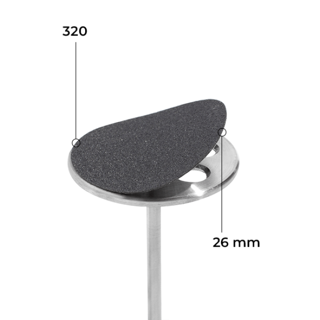 Disc 26 mm (black, 320 grit, without soft layer, 50 pcs.)