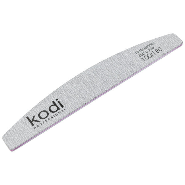№127 Nail File «Crescent» 100/180 (Color: Light Gray, Size: 178/28/4)