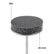 Buff disk 26 mm (black, 180 grit, 50 pcs.)