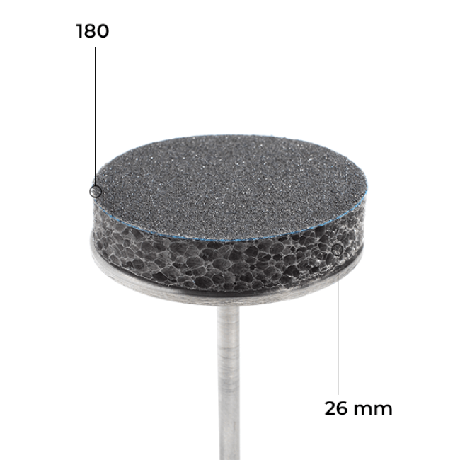 Buff disk 26 mm (black, 180 grit, 50 pcs.)