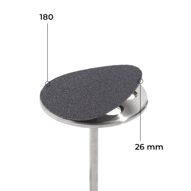 Disc 26 mm (black, 180 grit, without soft layer, 50 pcs.)