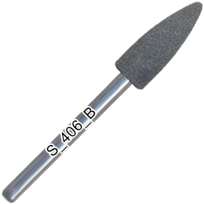 Silicone polisher, cone, medium abrasive, d=5,5 mm, length of working part 16 mm, S_406_K