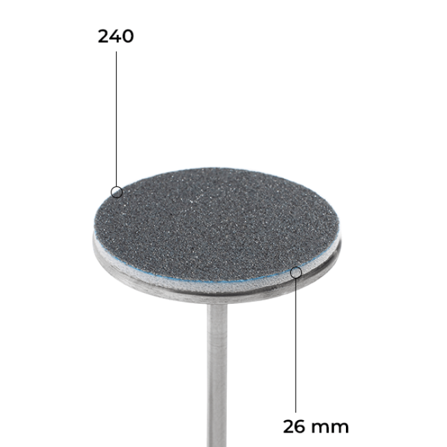 Disc 26 mm (black, 240 grit, with soft layer, 50 pcs.)