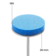 Buff disk 26 mm (blue, 180 grit, 50 pcs.)