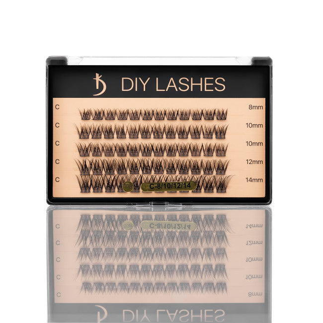 False eyelashes DIY LASHES 03B C 0,07 (8 mm - 1, 10 mm - 2, 12 mm - 1, 14 mm - 1)