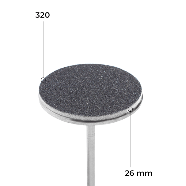 Disc 26 mm (black, 320 grit, with soft layer, 50 pcs.)