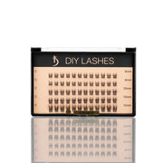 Eyelash Extensions DIY LASHES 01B C 0,07 (8 mm - 2, 10 mm - 2, 12 mm - 1)