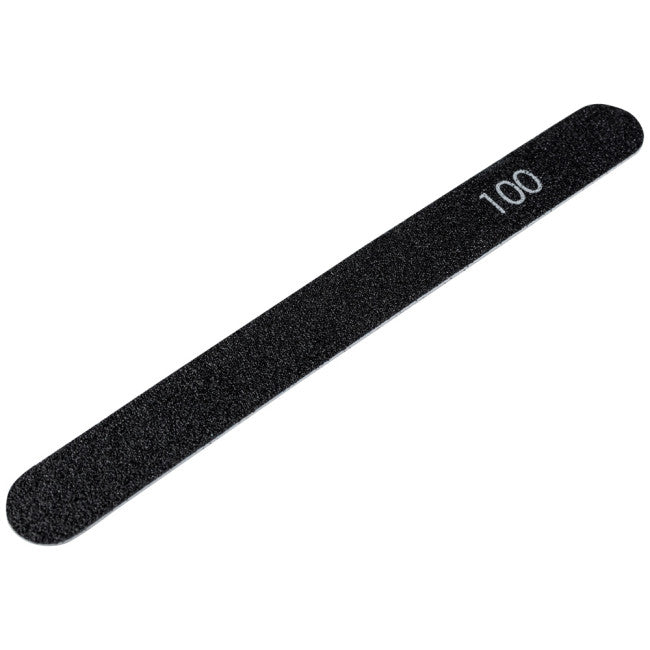№183 Replaceable File for Straight Base 100 Grit (Color: Black, Size 178/19 mm), 25pcs/pack