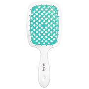 Soft Touch Hairbrush White/Aqua