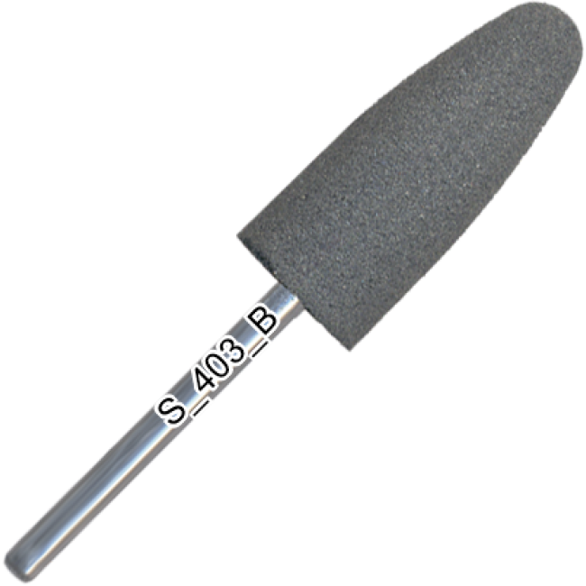 Polisher silicone, rounded cone, medium abrasive, d=10mm, length of working part 24mm, S_403_K