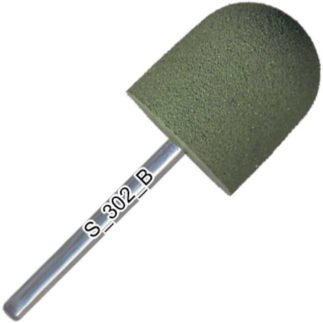 Silicone polisher, rounded cylinder, hard abrasive, d=15 mm, length of working part 17 mm, S_302_K