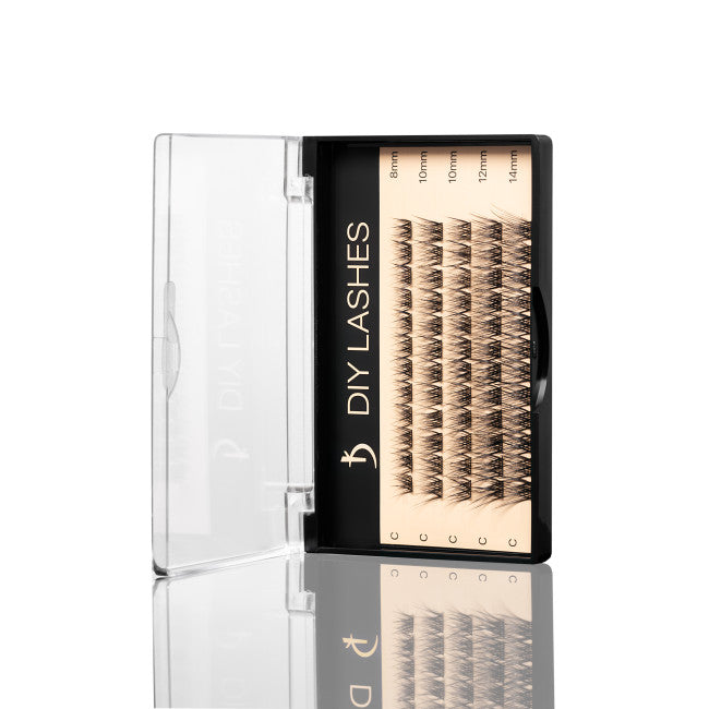 False eyelashes DIY LASHES 03B C 0,07 (8 mm - 1, 10 mm - 2, 12 mm - 1, 14 mm - 1)
