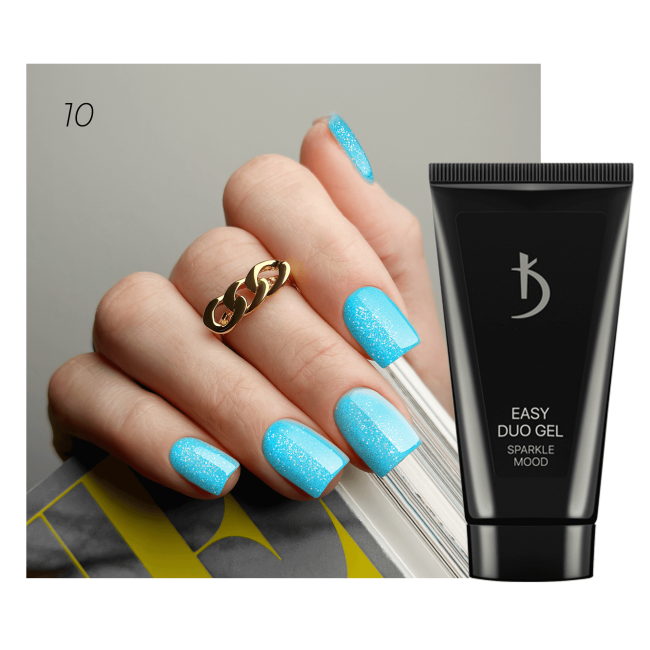 Professional acrylic-gel system Easy Duo Gel “Sparkle mood” № 10, 30 g