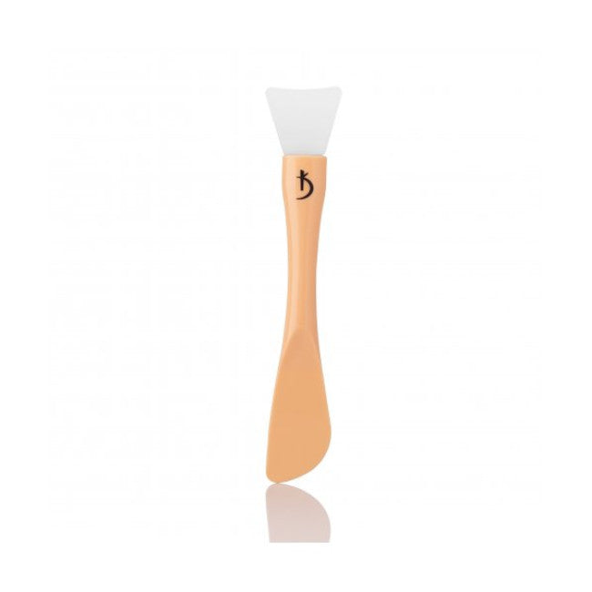 Double-sided plastic brush for applying masks with a silicone tip (color: naturel)