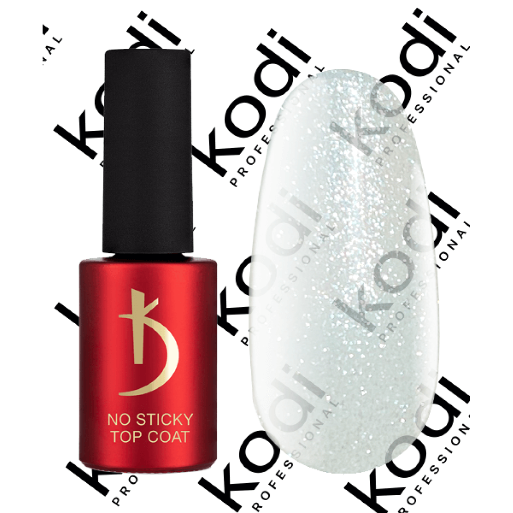 Top coat for gel polish No Sticky Sparkle, 7 ml