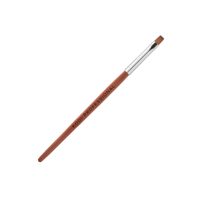 Brush for Gel Nail Modeling № 6 / F, Handle: Wooden, Bristle: Nylon