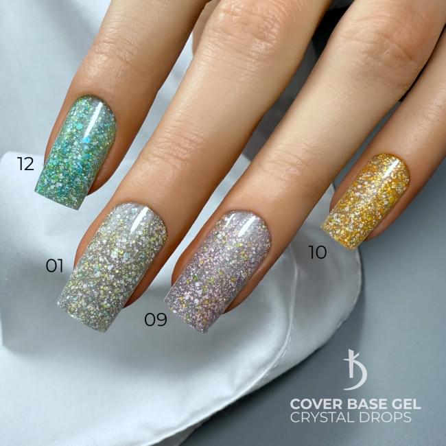 Reflective base coat for gel polish Crystal Drops, 7 ml