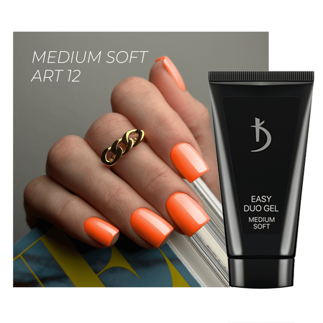 Acrylic gel system Easy duo gel Medium Soft Art 12, 30 g