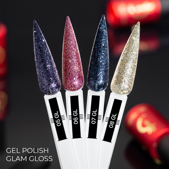 Gel Polish Glam Gloss 08 (GL), 7 ml