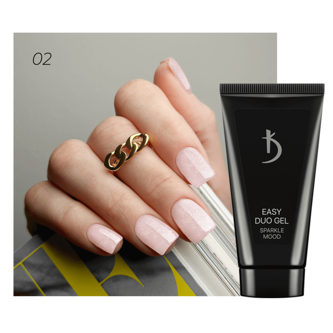 Professional acrylic-gel system Easy Duo Gel “Sparkle mood” № 2, 15 g