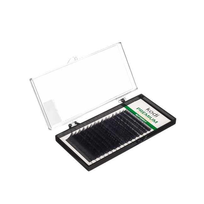 Eyelashes B 0.07 (16 Rows: 6/7/8/9/10/11/12 / 13mm) Butterfly Green Pack