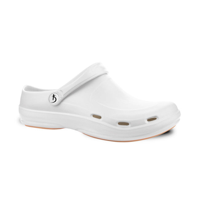 Clogs "FIT CLOG" with a Changeable Inner Sole, Color: White (Size: 40)