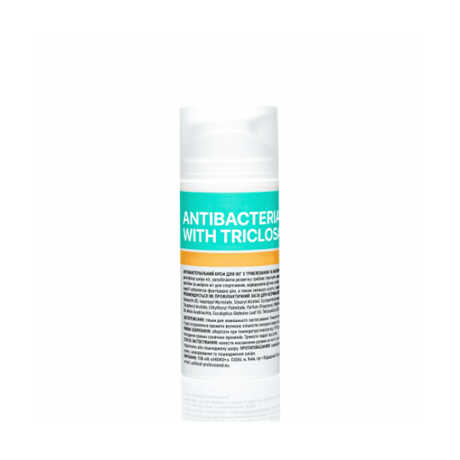 Antibacterial foot cream with triclosan and neem oil, 100 ml