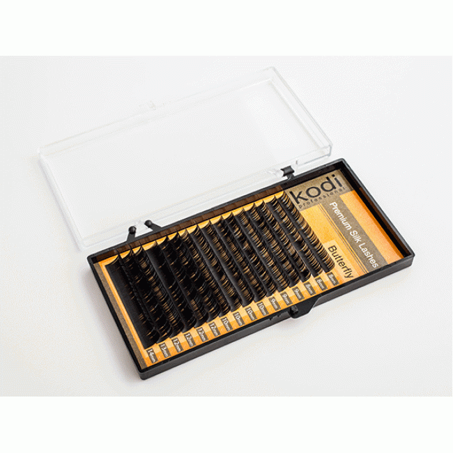 Dark-brown eyelashes С 0,07 (12,13 mm), packaging Butterfly