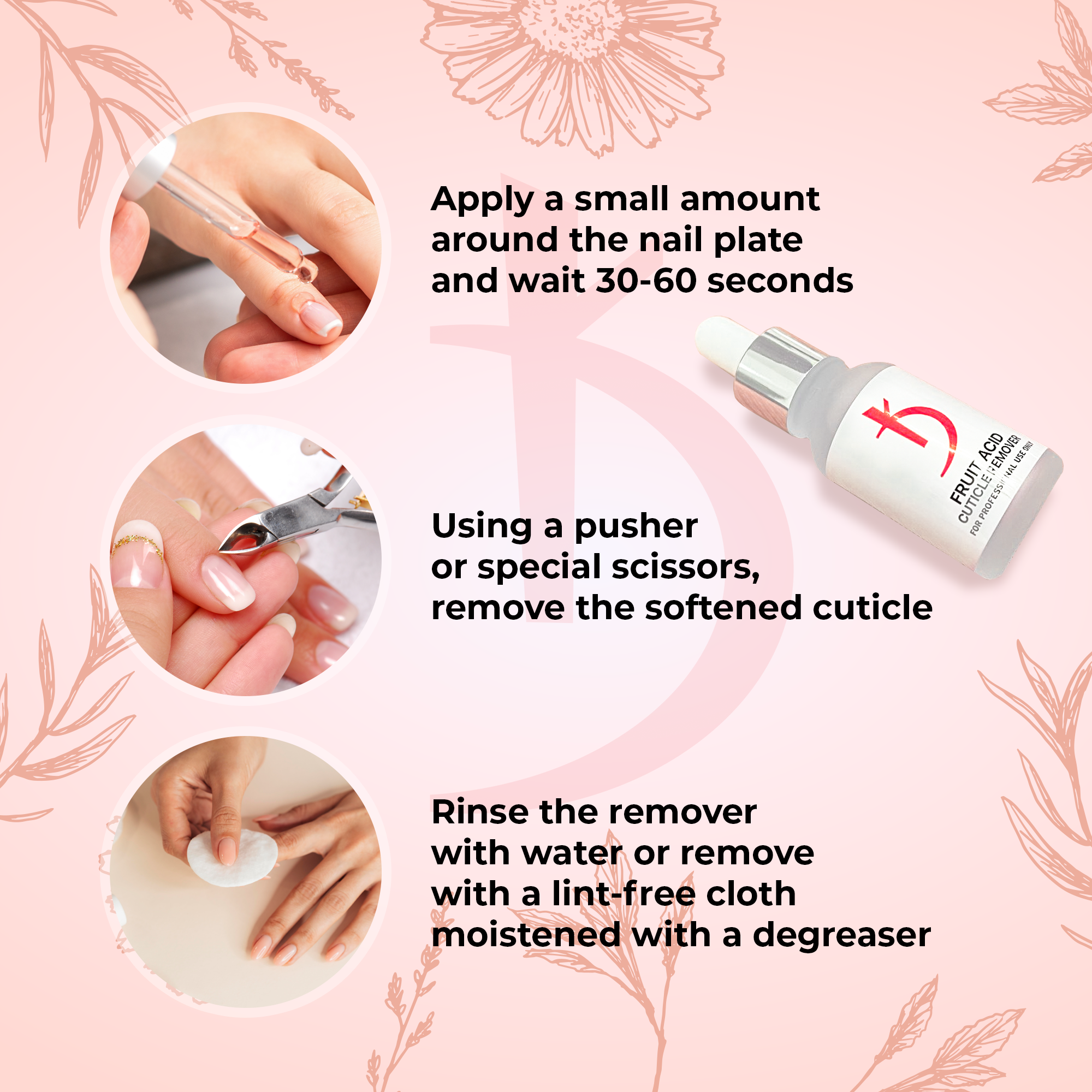 Cuticle Remover with Fruit Acids, 15 ml