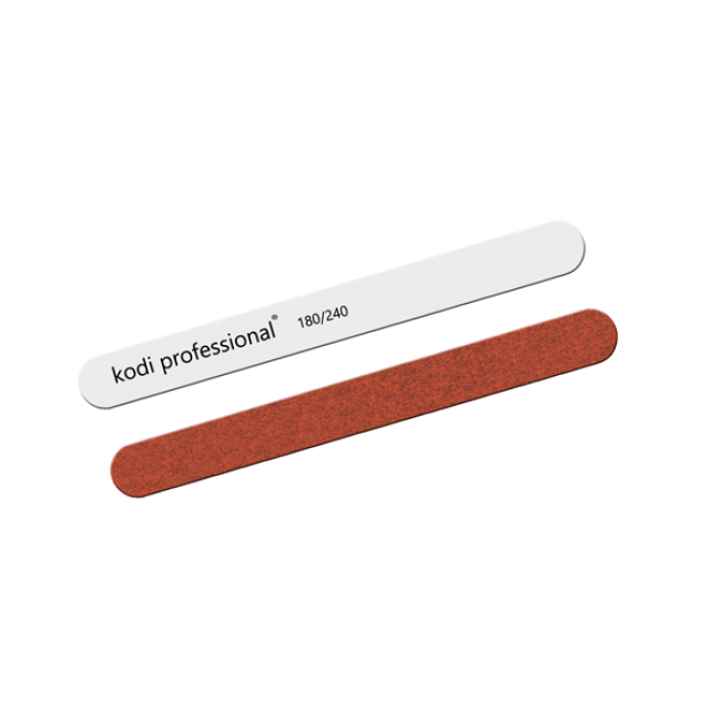 Nail File Straight White / Brown 180/240